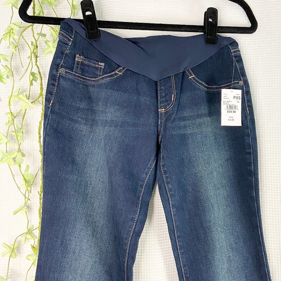 Motherhood Maternity Indigo Blue Boot Cut Petite Extra Small - Picture 7 of 13